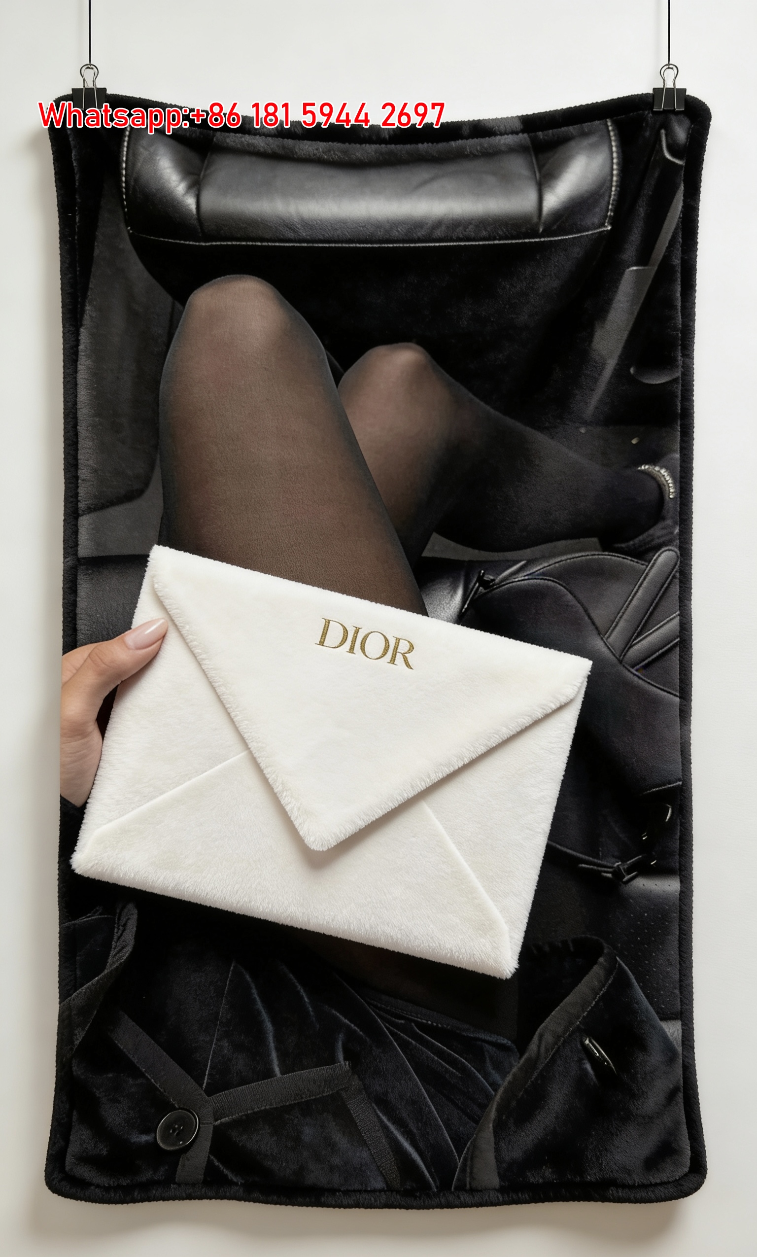 Dior Envelope Car Scene Flannel Throw Blanket D148